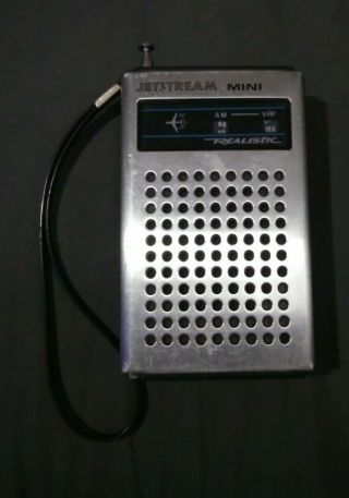 Vintage Realistic Jetstream Mini Am/vhf Aircraft Pocket Radio Portable