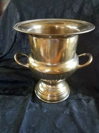 Vtg.  Silverplate Leonard Epns Ice Champagne Bucket With Handles