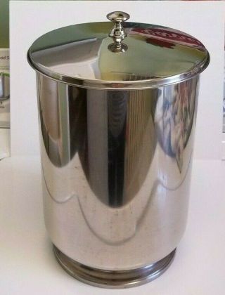 Pottery Barn Large Stainless Steel Ice Bucket With Lid