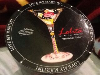 Lolita | Birthday Cake Hand Painted Martini Glass Birthday Gift