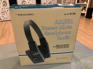 Vintage 1985 Realistic Am/fm Stereo Mate Headphone Radio Walkman Sony