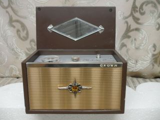 Rare Vintage Crown Melody Coins Bank Am Radio