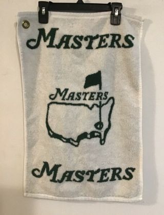 Masters Golf Towel,  Size 15x22,  Green And White