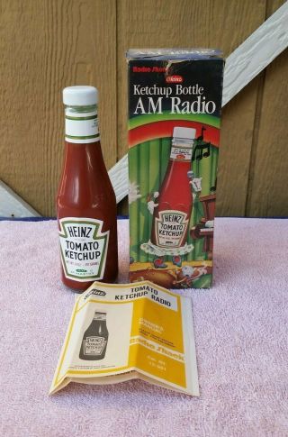 Vintage Radio Shack Heinz Ketchup Bottle Am Radio 12 - 951
