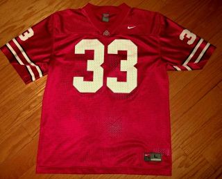 Ohio State Buckeyes Nike Red 33 Football Jersey Youth Large Women 