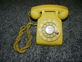 Vintage Bell Systems By Western Electric 500 Dm Rotary Telephone In Mustard