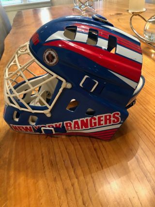 York Rangers Franklin Mini Hockey Goalie Mask Helmet