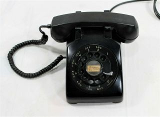 Vintage Black Bell System Western Electric 500 Rotary Dial Desk Telephone