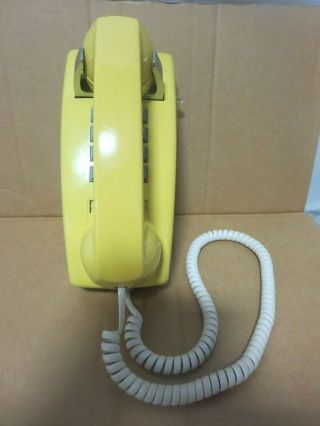 Vintage (1983) Yellow Western Electric Bell System Push - Button Wall Phone
