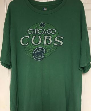 Mlb Merchandise Chicago Cubs Irish Green Double Sided T - Shirt,  Mens 2xl