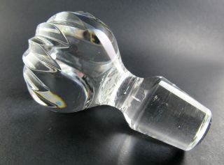 Vintage Crystal Glass Decanter Stopper (a37)