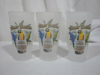 Tommy Bahama Rum Fellas Frosted Shot Glasses,  Set Of 3,  No Chips Or Cracks