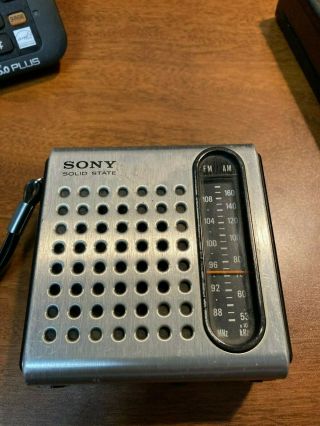 Vintage Sony Solid State Transistor Radio Model Tfm - 3750w Am Fm Great