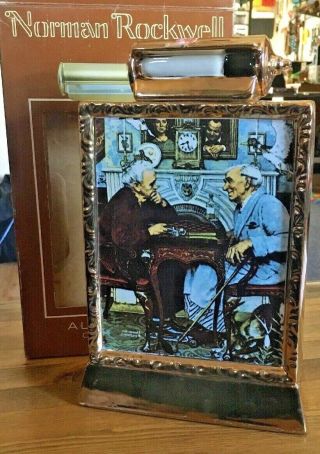 23 K Limited Edition Norman Rockwell Mike Wayne Whiskey Decanter/ Bottle