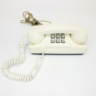 Vintage Gte Telephone Model 182 Starlite Button Phone Automatic Electric Beige