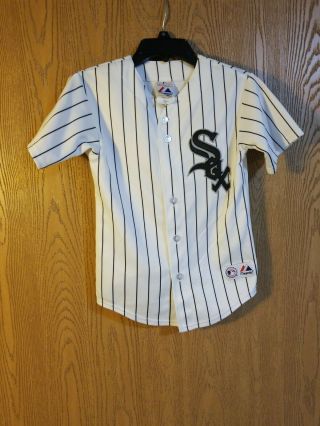 Carlos Quentin 20 Chicago White Sox Sewn Majestic Pinstripe Jersey Youth S Euc