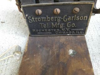 Vintage Stromberg Carlson Telephone Mfg Co Crank Magneto With Bells 2