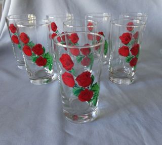 Set 8 Vintage Four Roses Bourbon Whiskey Highball Glasses