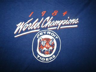 1984 DETROIT TIGERS WORLD CHAMPIONS CHAMPION XL T TEE SHIRT 2