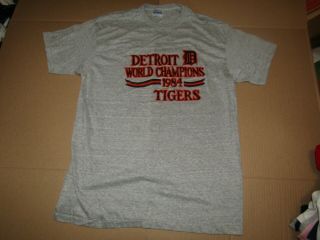 1984 Detroit Tigers World Champions Hanes Xl - 46 - 48 T Tee Shirt