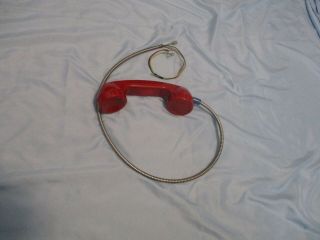 Payphone 32 " Red Handset 4 Colored Spade Wires Pay Phone Gte At&t Western