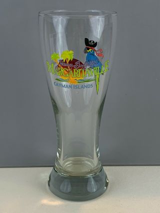 Jimmy Buffett Margaritaville Cayman Islands 8 1/2” Tal Pilsner Beer Glass Parrot