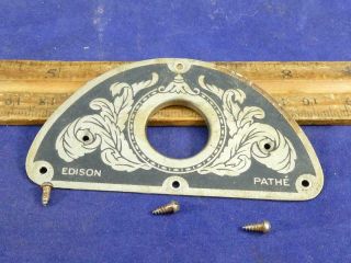 Antique Silvertone Phonograph Edison Pathe Name Plate Part For Restore Or Parts