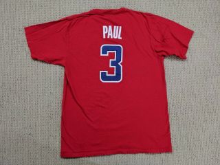 Adidas Chris Paul Shirt Mens Large Los Angeles Clippers Red Blue Tee Basketball