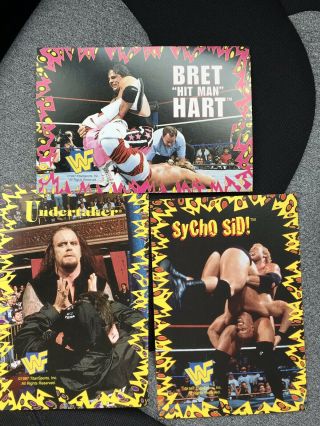 Wwf Wwe Coliseum Video Post Cards Bret Hart Undertaker Sycho Sid