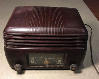 Vintage Bakelite General Electric Ge Tube Radio Model 200 -