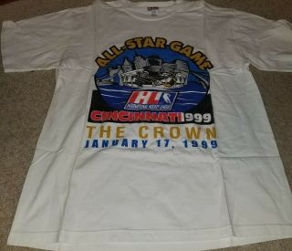 1999 All Star Game Cincinnati Cyclones Vintage Ihl Shirt The Crown Team Edition