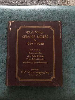 Getting Both (1929 - 30) (1934) Rca Victor Service Notes Manuals