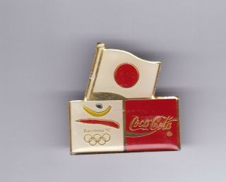1992 Olympics Coca - Cola Japan Flag Pin Japon 3