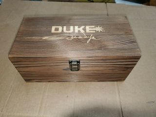 John Wayne “the Duke” Glass Liquor Decanter In Wooden Box