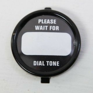 Western Electric Telephone Dial Number Card Center Holder Black Wait For Tone