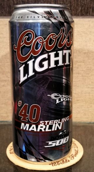 40 Sterling Marlin Daytona 500 Coors Light Beer Can 16 Ounce Nascar Racing