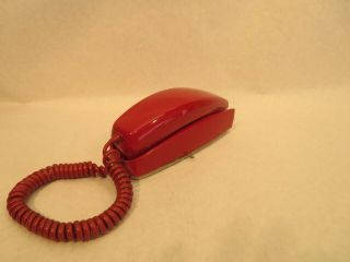 Vintage 1971 Western Electric Red Trim Line Rotary Wall Telephone Parts Restore