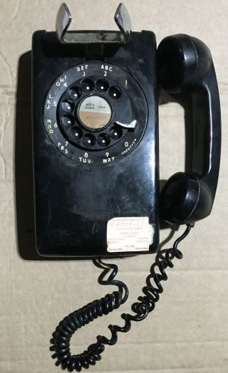 Northern Electric Black Rotary Dial Wall Phone 593 -