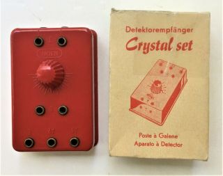 Vintage Detektorempfanger Heschu Crystal Set - Diode Radio Detector - W Germany