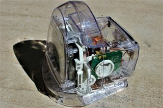 Vintage Etron Portable Television Radio Clear Transparent Plastic Retro TV 3