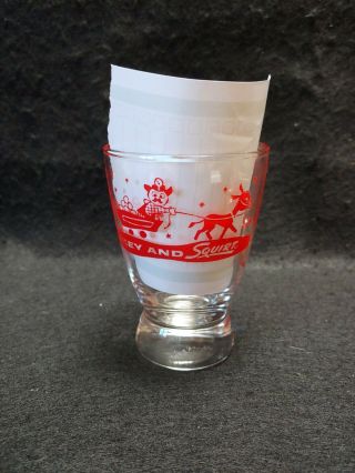 Set Of 4 - 1960 Glow Ball Whiskey And Squirt Glasses 4 " High