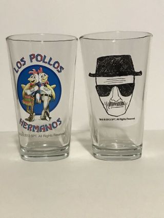 Breaking Bad,  Los Pollos Hermanos,  Heisenberg - 16oz Pint Glasses