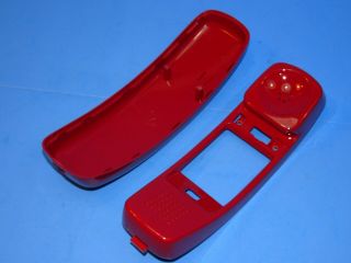 TRIMLINE WESTERN ELECTRIC RED TOUCHTONE HANDSET SHELL ONLY.  REPAINTED LN 2