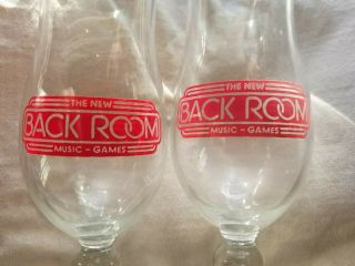 " The Back Room " Hurricane / Frozen Drink Glasses Austin Texas,  R.  I.  P.