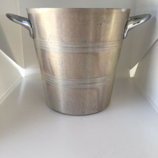 Vintage Novo Australia Silver Ice Bucket 2 Handles Small Size 1 Bottle Mancave