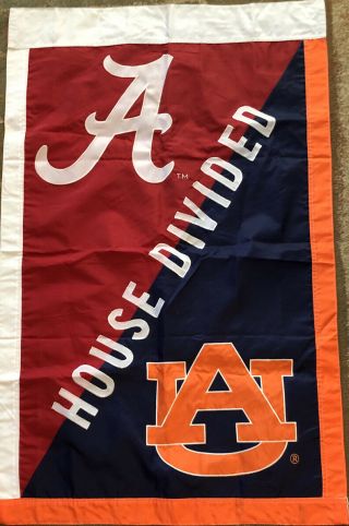 Auburn Alabama House Divided Flag 27”x43”