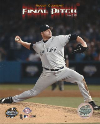 Roger Clemens Ny Yankees 8x10 Photo Licensed Photo File Final Pitch 2003