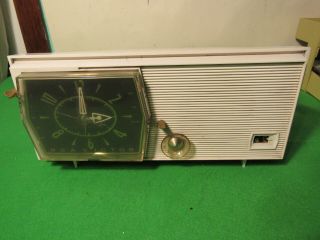 Vintage Rca Victor Levermatic Clock Tube Radio C - 2e Mid Century Modern 1959