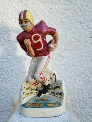 Vintage Garnier Creme De Menthe Liqueur Decanter Football Figurine Player Italy