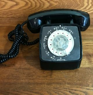 Vintage Gte Automatic Electric Rotary Dial Phone Telephone